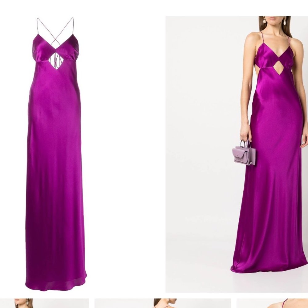 Michelle Mason Cut Out Detail Gown